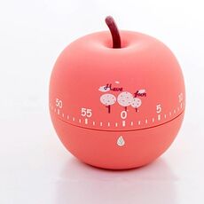 Creativo Cartoon Fruit Shape Multi-Function Rotary Timer Learning Work Efficiency Time Manager (Apple)