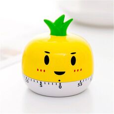 Creativo Cartoon Fruit Shape Multi-Function Rotary Timer Learning Work Efficiency Time Manager (Ananas)