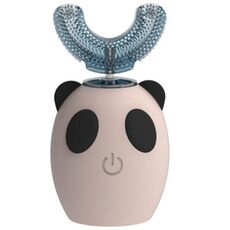 Strumento di bellezza a forma di U Dente a vibrazione ad ultrasuoni Ricarica USB Spazzolino elettrico per bambini, Stile: 3-7 anni (rosa)
