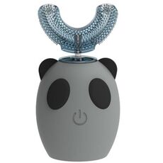 Strumento di bellezza a forma di U Dente a vibrazione a ultrasuoni Ricarica USB Spazzolino elettrico per bambini, Stile: 8-15 anni (grigio scuro)