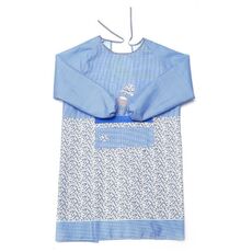 Grembiule da cucina per adulti, anti-fouling, resistente all'olio, per la casa, con maniche lunghe (blu)