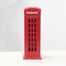 Retro in lega di stagno cabina telefonica Postbox Decorazione salvadanaio (cabina telefonica)