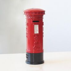 Retro in lega di stagno cabina telefonica Postbox Decorazione salvadanaio (cassetta delle lettere)