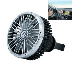 Ventilatore per auto Ventilatore per auto con interfaccia USB multifunzione Mini lampada a LED (nero)