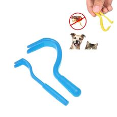 2 Pz Pet Catcher Plea Clipper Animale Deworking Tirare Hard Tick Tick Extractor Cats and Dogs Pidocchi Scavenging Gancio di pulci (blu)