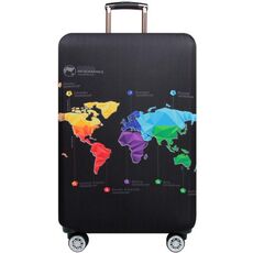 Custodia per valigia da viaggio Custodia protettiva antipolvere antigraffio per valigia, taglia: M da 22 a 24 pollici (mappa geometrica)