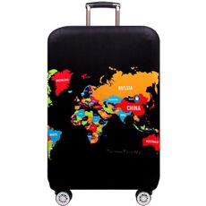 Custodia per valigia da viaggio Custodia protettiva antipolvere antigraffio per valigia, taglia: M da 22 a 24 pollici (mappa inglese)