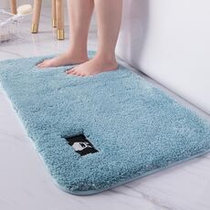 Tappetino da bagno assorbente per WC da bagno Tappetino da letto antiscivolo per camera da letto, dimensioni: 50x80 cm (azzurro)