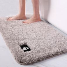 Tappetino da bagno assorbente per WC da bagno Tappetino da bagno antiscivolo per camera da letto, dimensioni: 50x80cm (grigio)