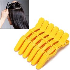 6 PCS Capelli non facili da sfilare Parrucchiere Barber Shop Style Partition Clip speciali per capelli Strumenti (giallo)