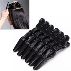 6 pezzi di capelli non facili da sfilare parrucchiere barbiere stile negozio di divisori speciali strumenti per capelli clip (nero)