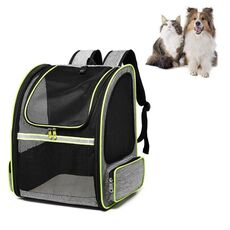 Zaino per animali domestici traspirante a rete completa per zaino per animali domestici facile da uscire (grigio)