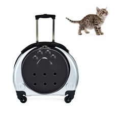 Pet Trolley Case Got Out Portable Pet Bag (Argento)