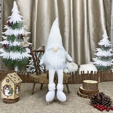 Decorazioni natalizie Bambole Bambole anziane senza volto Decorazioni per finestre (bianche)