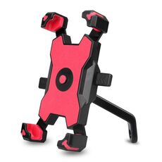 Supporto per telefono cellulare per bicicletta elettrica può essere ruotato Supporto per telefono cellulare a 360 gradi Staffa di regolazione a quattro vie per moto, Stile: specchietti retrovisori (rosso)
