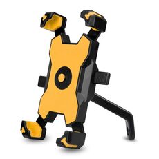 Supporto per telefono cellulare per bicicletta elettrica può essere ruotato Supporto per telefono cellulare a 360 gradi Staffa di regolazione a quattro vie per moto, Stile: specchietti retrovisori (giallo)