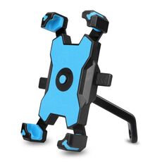 Supporto per telefono cellulare per bicicletta elettrica può essere ruotato Supporto per telefono cellulare a 360 gradi Staffa di regolazione a quattro vie per moto, Stile: specchietti retrovisori (blu)