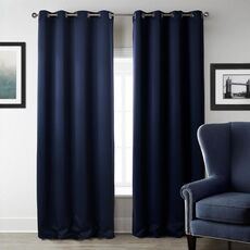 Tenda solida con isolamento in tessuto per tende ad alta precisione da 4 pezzi, dimensioni: 42 × 84 pollici （107 × 213 cm） (blu scuro)