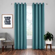 Tenda solida con isolamento in tessuto per tende ad alta precisione da 4 pezzi, dimensioni: 52 × 63 pollici （132 × 160 cm） (blu lago)