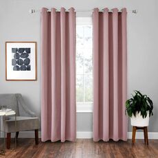 Tenda solida con isolamento in tessuto per tende ad alta precisione da 4 pezzi, dimensioni: 52 × 84 （132 × 213） (rosa)