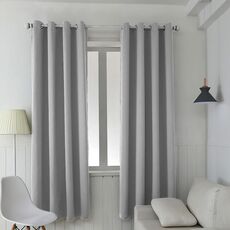Tenda solida con isolamento in stoffa per tende ad alta precisione da 4 pezzi, dimensioni: 52 × 84, 132 × 213, grigio chiaro