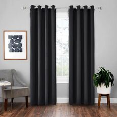 Tenda solida con isolamento in tessuto per tende ad alta precisione da 4 pezzi, dimensioni: 140 × 175 (nero)