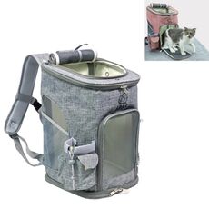 Zaino portatile pieghevole traspirante LDLC Pets Going Out, taglia: M (grigio chiaro)
