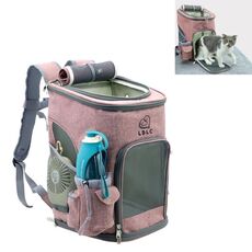 Zaino portatile pieghevole traspirante LDLC Pets Going Out, taglia: M (rosa chiaro)