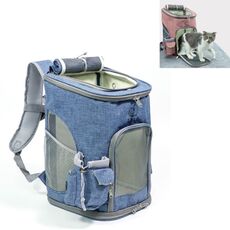 Zaino portatile pieghevole traspirante LDLC Pets Going Out, taglia: M (blu denim)