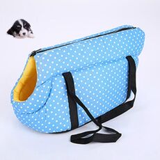 Morbido zaino per animali domestici cane gatto spalla che trasporta borsa per cani da compagnia all'aperto, taglia: S (blu)