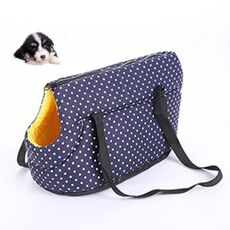 Morbido zaino per animali domestici cane gatto spalla che trasporta borsa per cani da compagnia all'aperto, taglia: L (blu navy)