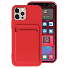 Per iPhone 12 mini TPU + fodera in flanella Custodia antiurto con slot per schede per iPhone 12 Mini (rosso)