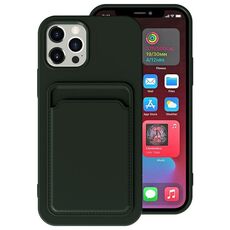 Per iPhone 12 mini TPU + fodera in flanella Custodia antiurto con slot per schede per iPhone 12 Mini (verde)