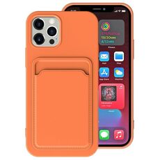 Per iPhone 12 mini TPU + fodera in flanella Custodia antiurto con slot per schede per iPhone 12 Mini (arancione)