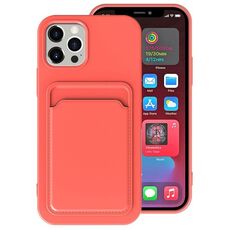 Per iPhone 12 mini TPU + fodera in flanella Custodia antiurto con slot per schede per iPhone 12 Mini (arancione rosa)