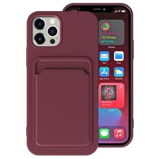 Per iPhone 12 mini TPU + fodera in flanella Custodia antiurto con slot per schede per iPhone 12 Mini (viola scuro)