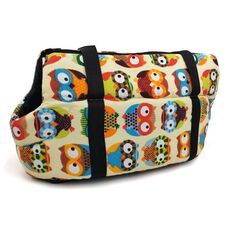 Borsa da trasporto per animali domestici retrò Zaino comodo e traspirante per cani e gatti, taglia: S 45x21x22cm (gufo)