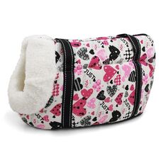 Borsa per il trasporto di animali domestici retrò Zaino comodo e traspirante per cani e gatti, dimensioni: L 55x26x27cm (Love Velveted)