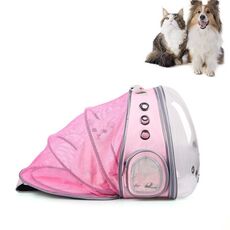 Borsa per gatti pieghevole per zaino con capsula spaziale espandibile per animali domestici, specifica: 33x66x44cm (rosa)