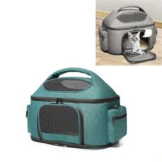 Borsa portatile per animali domestici per gattini e cani Borsa a tracolla pieghevole per animali domestici Zaino per animali domestici (verde chiaro)