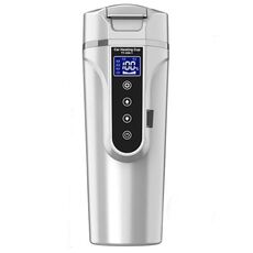 450ml Bottiglia d'acqua per riscaldamento auto Tazza termica Tazza per auto Camion Tazza per acqua bollente universale, Stile: Modelli di auto (Bianco)