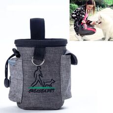 Formazione per animali domestici Borsa in vita Outdoor Multifunzionale Snack Bag Forniture per animali domestici (grigio chiaro)