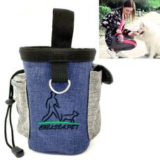 Formazione per animali domestici Borsa in vita Outdoor Multifunzionale Snack Bag Snack Forniture per animali domestici (Denim Blue)