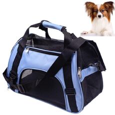 Zaino portatile per animali domestici Dog Go Out Messenger Borsa pieghevole Forniture per animali domestici, specifica: media (blu)