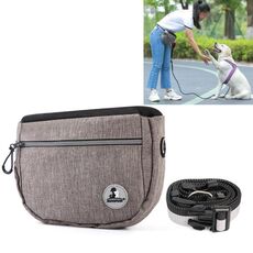 Movepaak Pet Snack Bag Guinzaglio Pet Addestramento in vita Borsa da presa Outing Dog Snack Bag (Grigio)