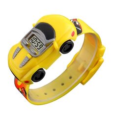 SKMEI 1241 Fashion Cute Cartoon Car Orologio digitale per bambini (giallo)