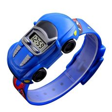 SKMEI 1241 Fashion Cute Cartoon Car Orologio digitale per bambini (blu)