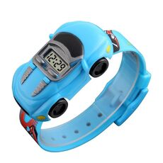 SKMEI 1241 Fashion Cute Cartoon Car Orologio digitale per bambini (azzurro)