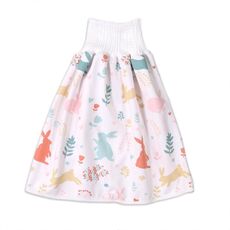 Pannolini di stoffa impermeabili e impermeabili per neonati Pannolini di stoffa per bambini in panno di cotone lavabile, Colore: L (Coniglietto colorato)