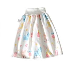 Pannolini di stoffa impermeabili e impermeabili per neonati Pannolini di stoffa per bambini in panno di cotone lavabile, colore: L (gatto rosso e gatto blu)